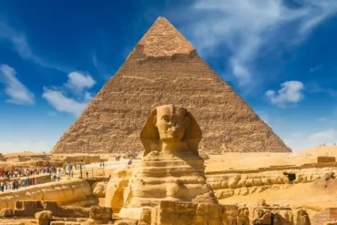 Pyramids of Giza from Sharm El Sheikh